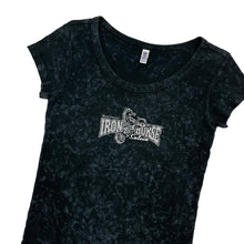 Load image into Gallery viewer, Women&#39;s Iron Horse Saloon Acid Wash Biker Tee - Size M
