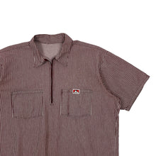 Load image into Gallery viewer, Ben Davis Hickory Striped Quarter Zip Work Shirt - Size XL
