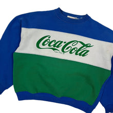 Load image into Gallery viewer, Coca-Cola Colour Blocked USA Made Crewneck Sweatshirt - Size XS/S
