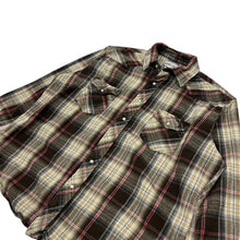 Load image into Gallery viewer, Wrangler Wrancher Pearl Snap Western Button Up Shirt - Size L
