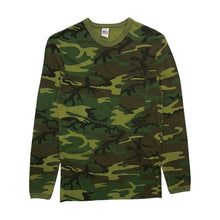 Load image into Gallery viewer, Woodland Camo USA Maden Pocket Ringer Longsleeve - Size L
