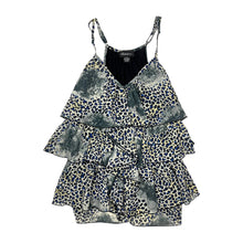 Load image into Gallery viewer, Women's Seductions Cheetah Ruffled Top - Size L
