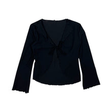 Load image into Gallery viewer, Women&#39;s Sirens Lace Up Scalloped Cardigan - Size M
