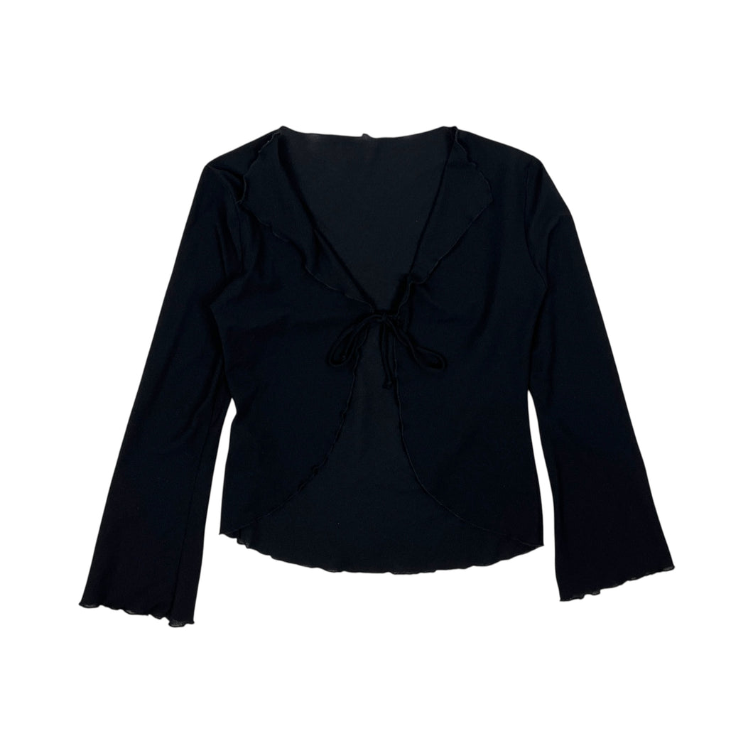 Women's Sirens Lace Up Scalloped Cardigan - Size M