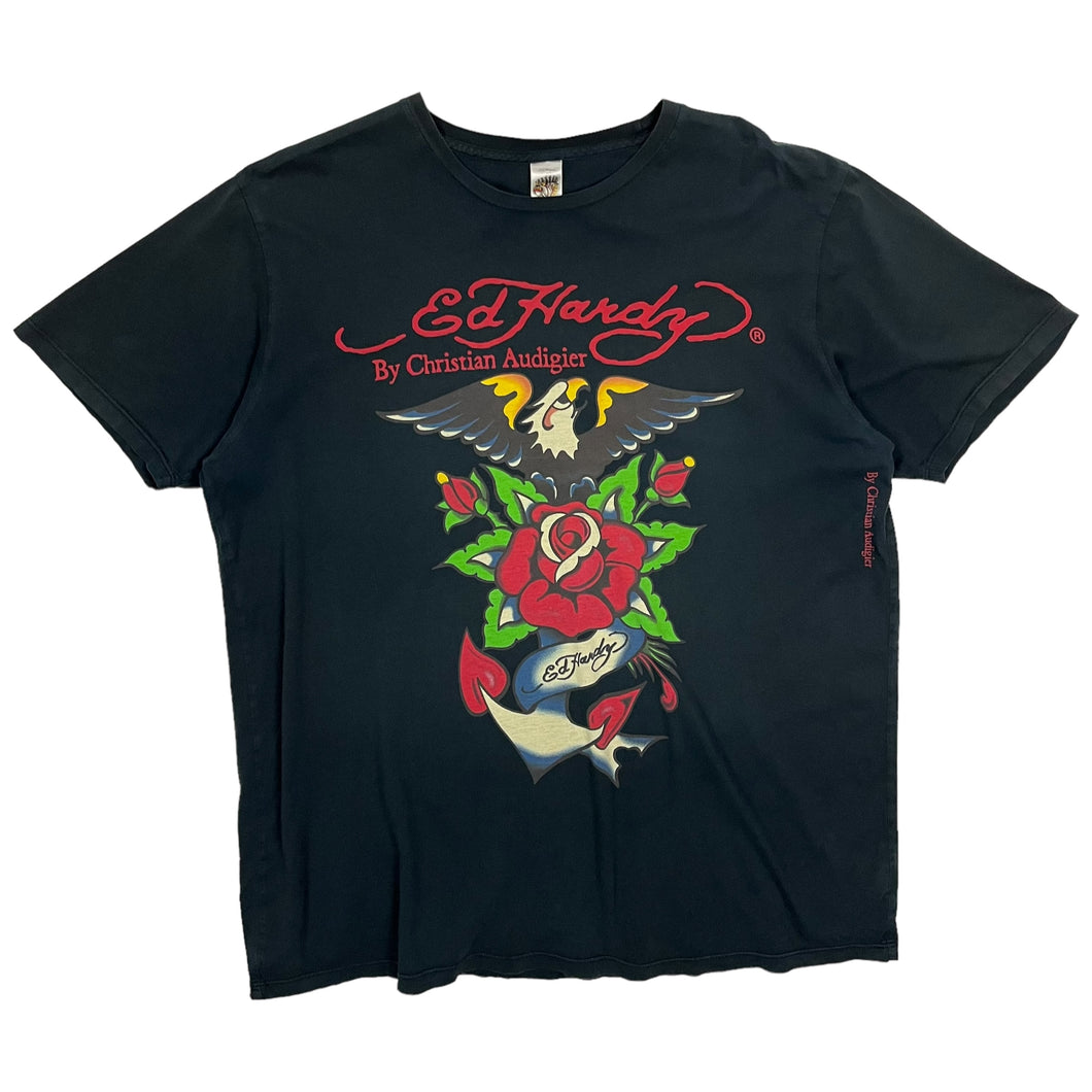 Ed Hardy Eagle Rose Tattoo Tee - Size XL