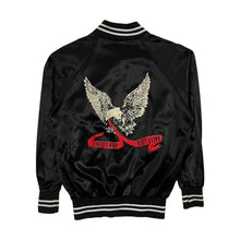 Load image into Gallery viewer, Live to Ride Ride to Live Satin Bomber Jacket - Size S/M
