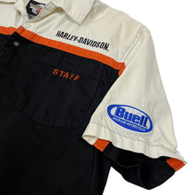 Load image into Gallery viewer, Harley-Davidson Staff Button Down Mechanic Shirt - Size L/XL
