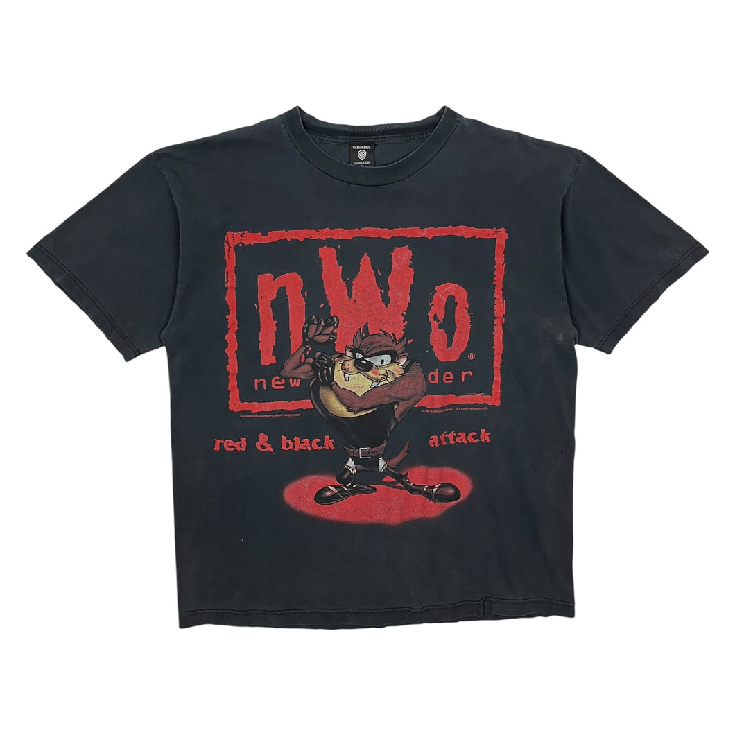 1998 NWO Taz Red & Black Attack WCW Wrestling Tee - Size XL