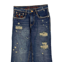 Load image into Gallery viewer, Distressed True Religion Biker Denim Jeans - Size 30"
