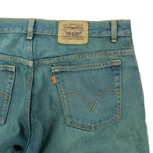 Load image into Gallery viewer, Levi’s 505 Over Dyed Orange Tab Denim Jeans - Size 34"
