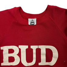Load image into Gallery viewer, Distressed 1991 Budweiser King Of Beers Raglan Painters Crewneck Sweatshirt - Size L

