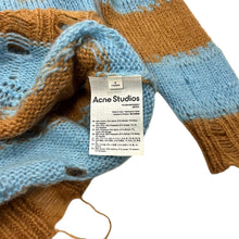 Load image into Gallery viewer, Acne Studios Striped Distressed Mohair Knit Sweater - Size L
