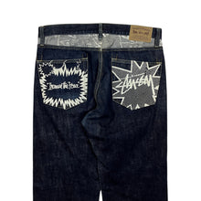 Load image into Gallery viewer, Stussy Rough &amp; Rugged Graffiti Denim Jeans - Size 34"
