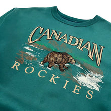 Load image into Gallery viewer, Canadian Rockies 3D Embroidered Bear Crewneck Sweatshirt - Size L
