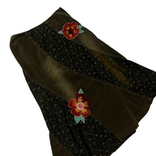 Load image into Gallery viewer, Women's Gholé Paris Floral Patchwork Corduroy Skirt - Size S
