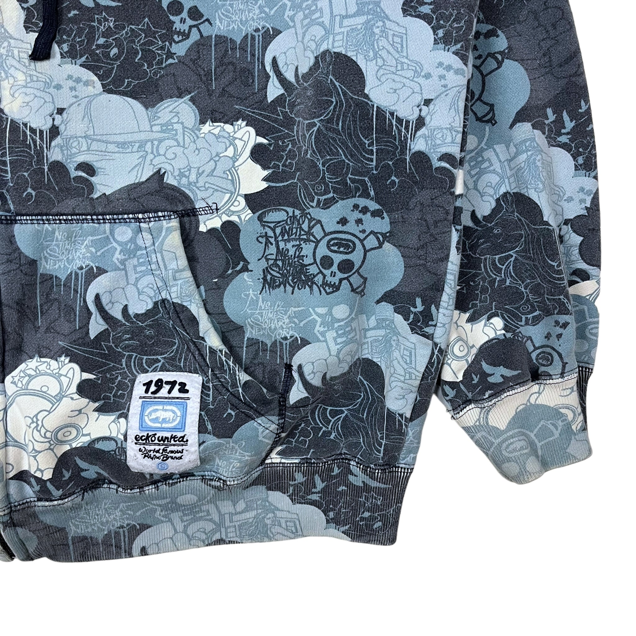 トップス ECKO UNLTD All Over Pattern Shirt Vintage ecko unlimited all over print skull mall | Depop