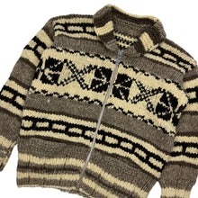 Load image into Gallery viewer, Cowichan Zip Up Knit Sweater Jacket - Size S/M
