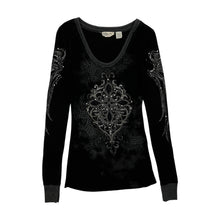 Load image into Gallery viewer, Women&#39;s Miss Me Thermal Extended Rhinestone Long Sleeve - Size M
