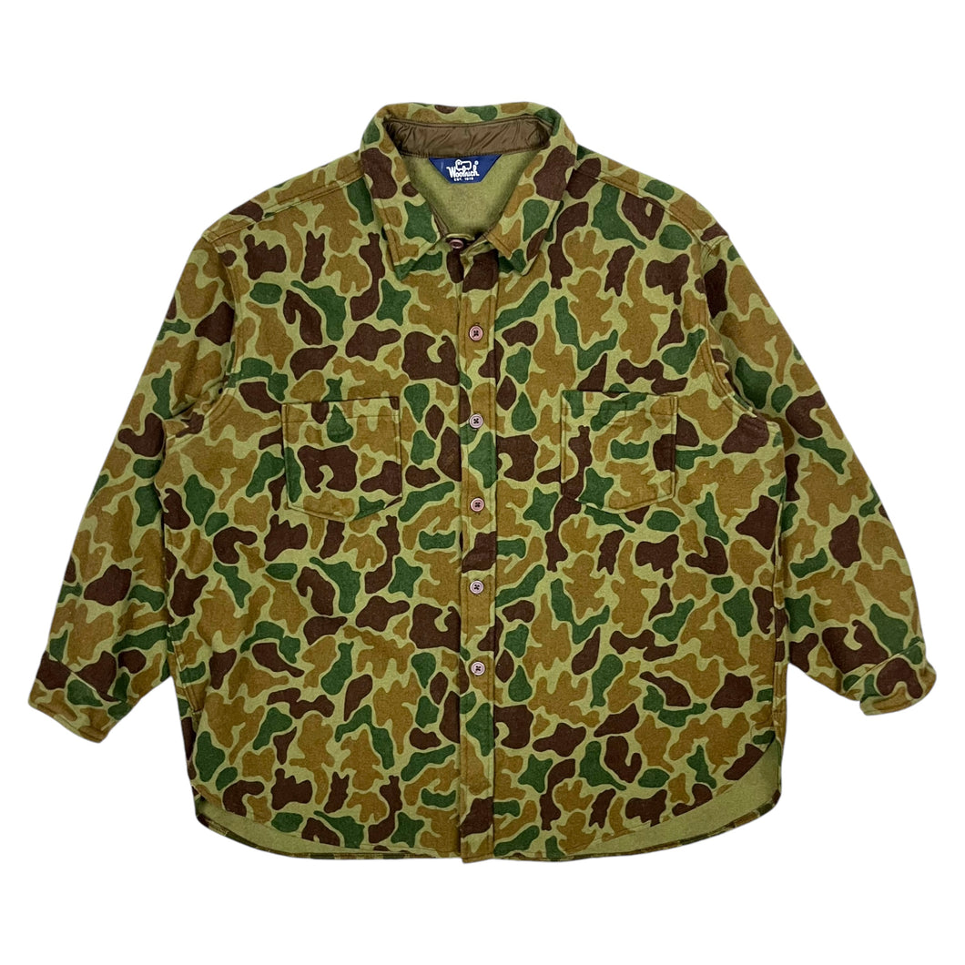 Woolrich USA Made Civilian Camo Wool Hunting Shirt - Size XXL