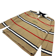 Load image into Gallery viewer, Lacoste Spell Out Striped Polo Long Sleeve - Size M/L
