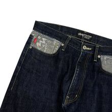 Load image into Gallery viewer, Stussy Rough &amp; Rugged Graffiti Denim Jeans - Size 34"
