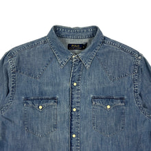 Load image into Gallery viewer, Polo By Ralph Lauren Pearl Snap Denim Button Up Shirt - Size XL
