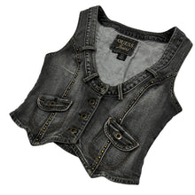Load image into Gallery viewer, Women's Guess Jeans Studded Denim Vest - Size M
