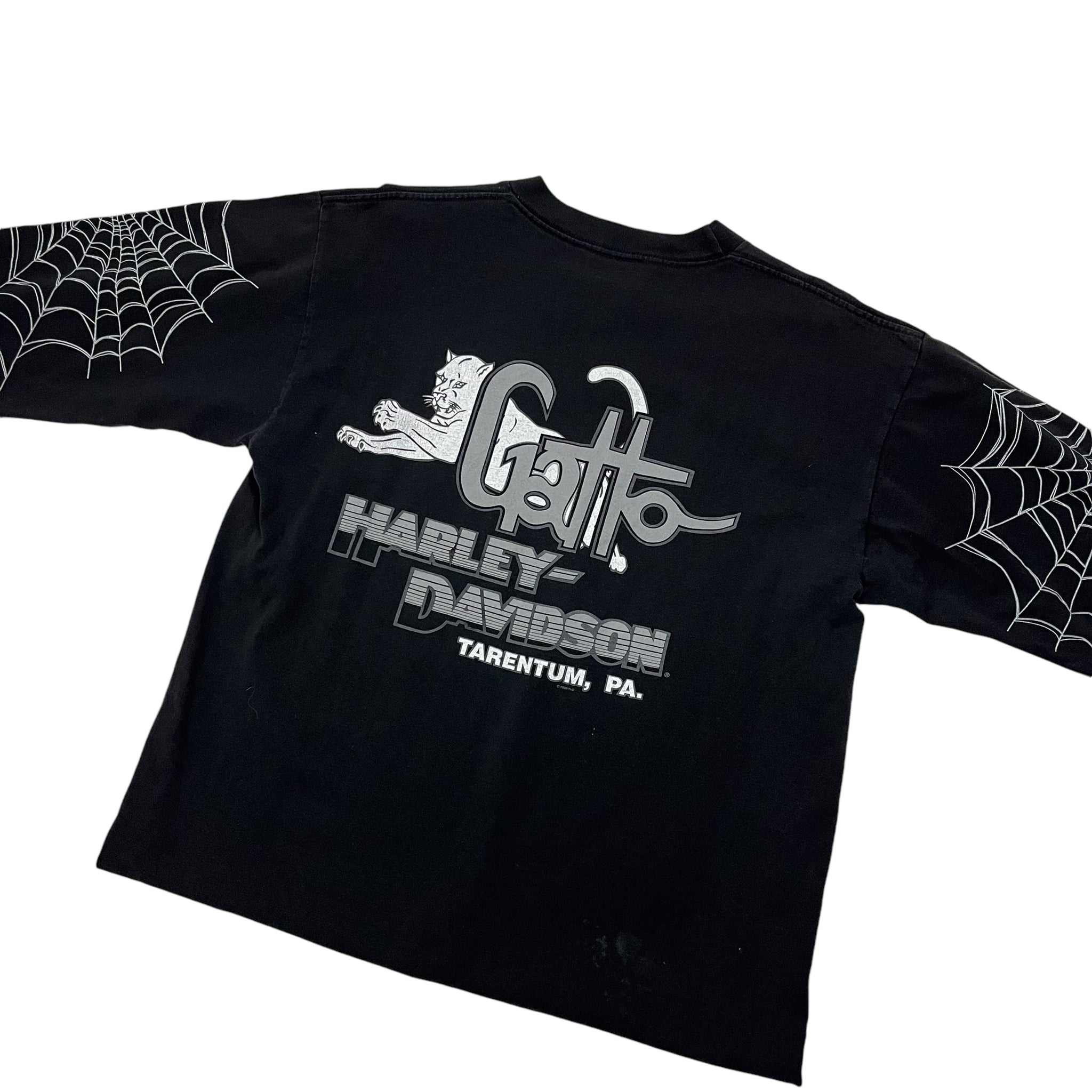 Harley Davidson スパイダー　web 長袖　XL Vintage Harley Davidson Spider Web Long Sleeve T-Shirt 90s