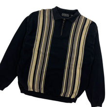 Load image into Gallery viewer, Vertical Striped Knit Quarter Zip Sweater - Size L
