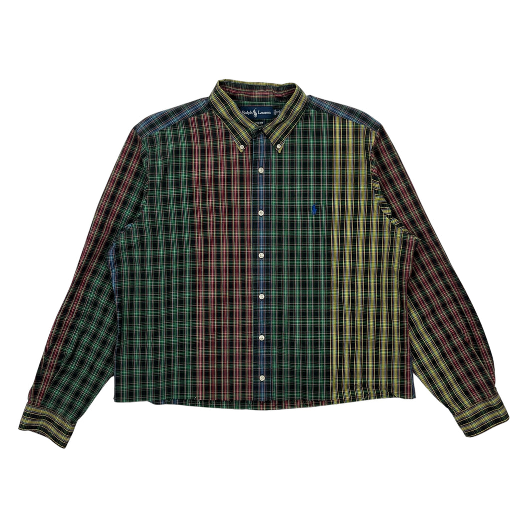 Ralph Lauren Multi Plaid Raw Hem Button Down - Size M/L