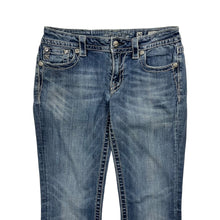 Load image into Gallery viewer, Women&#39;s Miss Me Low Rise Flared Denim Jeans - Size M
