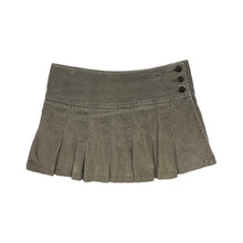Load image into Gallery viewer, Women&#39;s Pleated Corduroy Button Skirt - Size S
