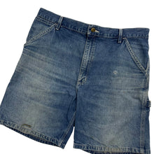Load image into Gallery viewer, Carhartt Distressed Denim Carpenter Shorts - Size 34&quot;
