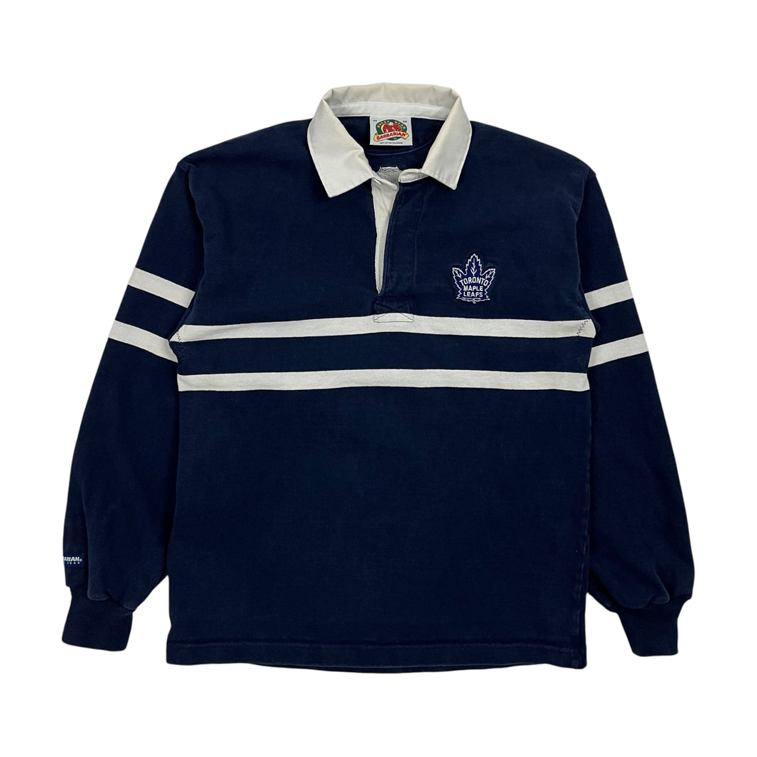 Toronto Maple Leafs Striped Rugby Shirt - Size L