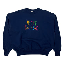 Load image into Gallery viewer, New York City Embroidered Tourist Crewneck Sweatshirt - Size XL
