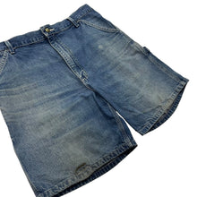 Load image into Gallery viewer, Carhartt Distressed Denim Carpenter Shorts - Size 34&quot;
