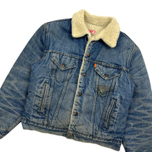 Load image into Gallery viewer, Levi's Orange Tab Sherpa Lined Denim Jacket - Size L
