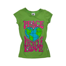 Load image into Gallery viewer, Women's Gypsy Doll Peace, Love, Recycle Tee - Size XS
