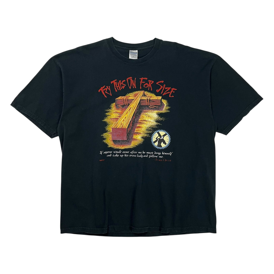 Try This On For Size Jesus Cross Tee - Size XXL