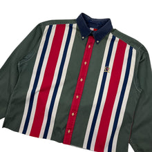 Load image into Gallery viewer, Tommy Hilfiger Striped Crest Raw Hem Button Down - Size L/XL
