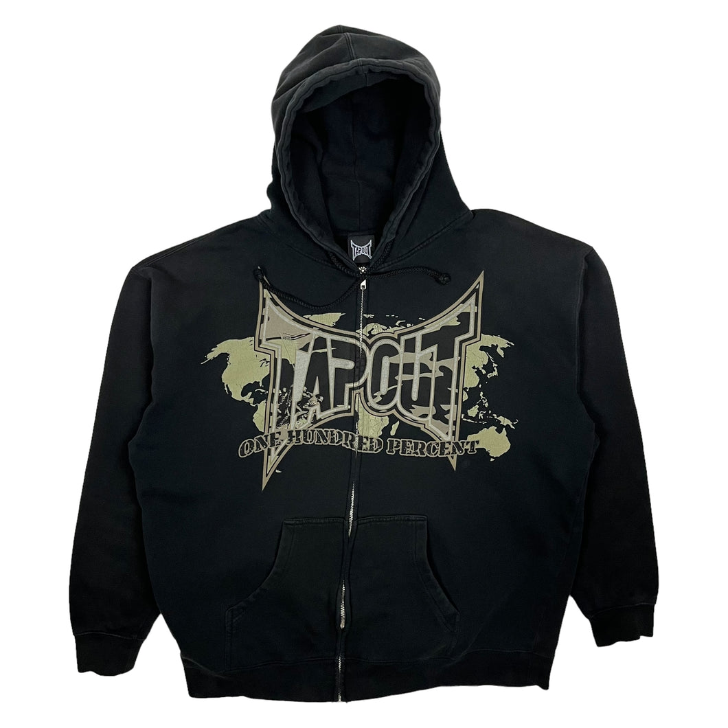 Tap Out 100% Zip Up Hoodie - Size XL