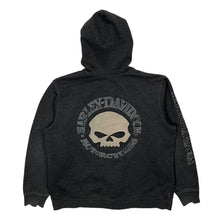 Load image into Gallery viewer, Harley-Davidson Skull Logo Zip Up Hoodie - Size XL
