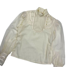 Load image into Gallery viewer, Women&#39;s Jessica&#39;s Gunnies By Gunne Sax Lace Peasant Top - Size M
