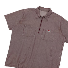 Load image into Gallery viewer, Ben Davis Hickory Striped Quarter Zip Work Shirt - Size XL
