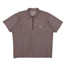 Load image into Gallery viewer, Ben Davis Hickory Striped Quarter Zip Work Shirt - Size XL
