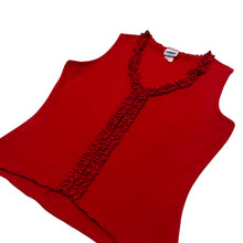 Load image into Gallery viewer, Women&#39;s M-Fasis By California Blue Ruffled Tank Top - Size M
