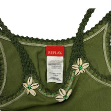 Load image into Gallery viewer, Women&#39;s Replay Floral Seashell Ribbed Tank - Size M
