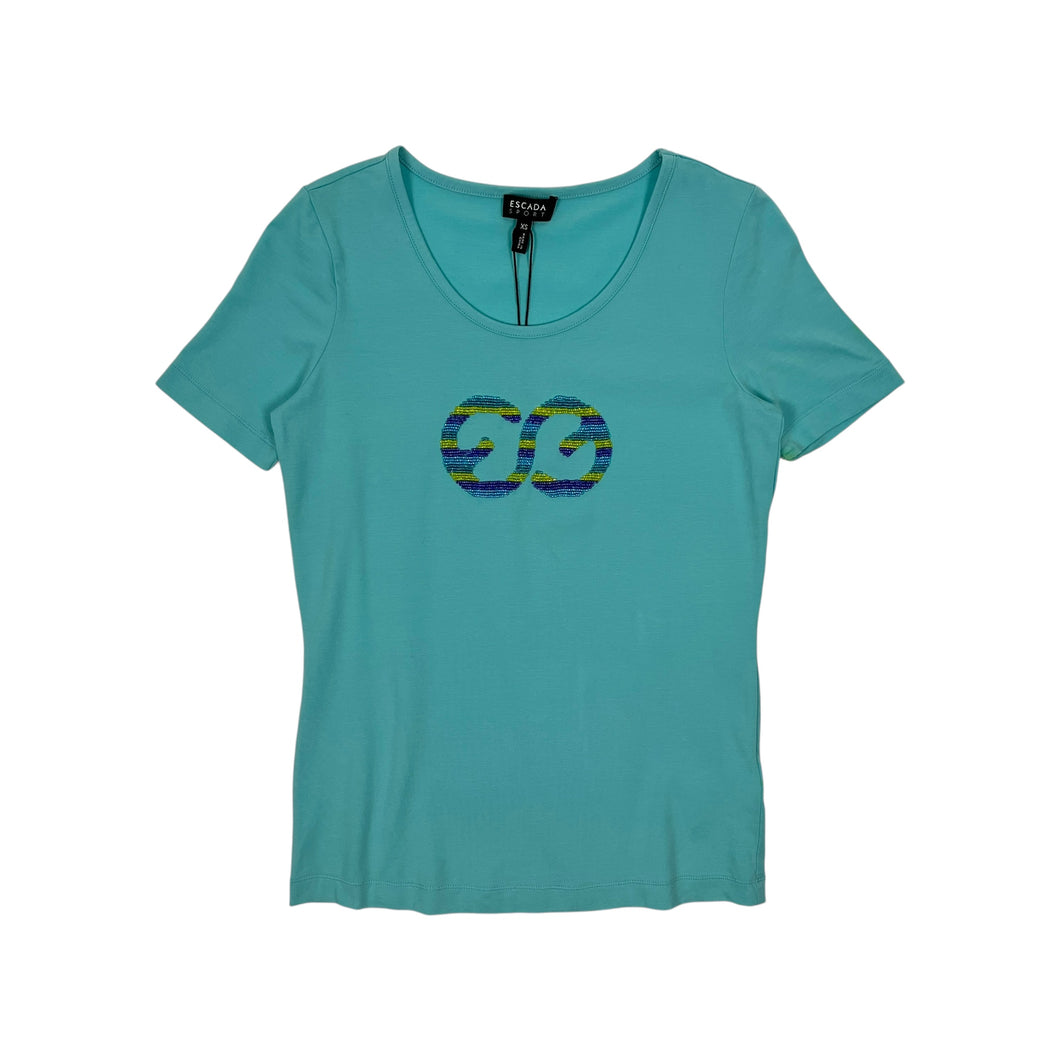 Deadstock Women's Escada Sport Beaded Tee - Size XS/S