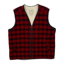 Load image into Gallery viewer, LL Bean Plaid Shearling Lined Vest - Size XXL
