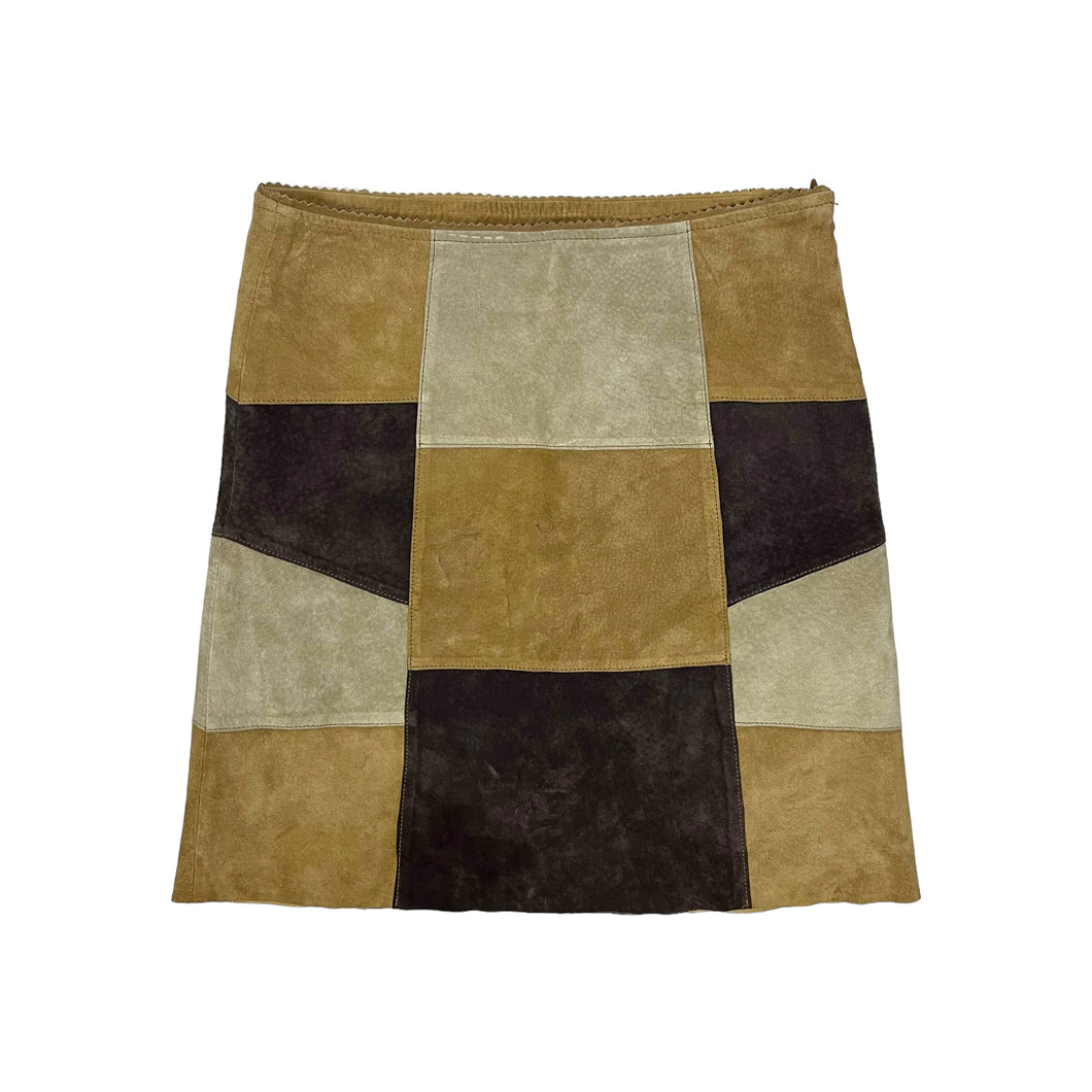 Women's Limited Too Patch Work Suede Skirt - Size XS